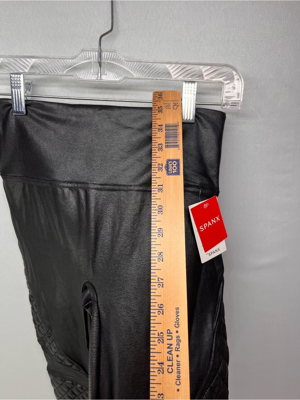 SPANX Black Quilted Faux-Leather Girls' Leggings - Picture 7 of 10